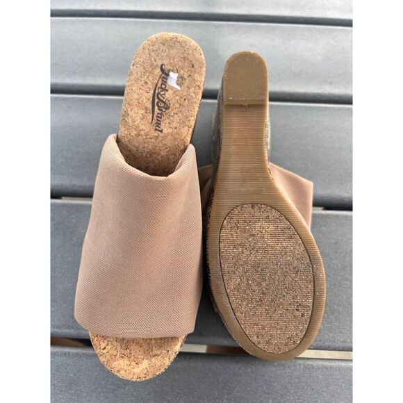 Lucky Brand Marilyn Women Cork Snake Print Stretch Wedge Size 8 - Picture 6 of 8